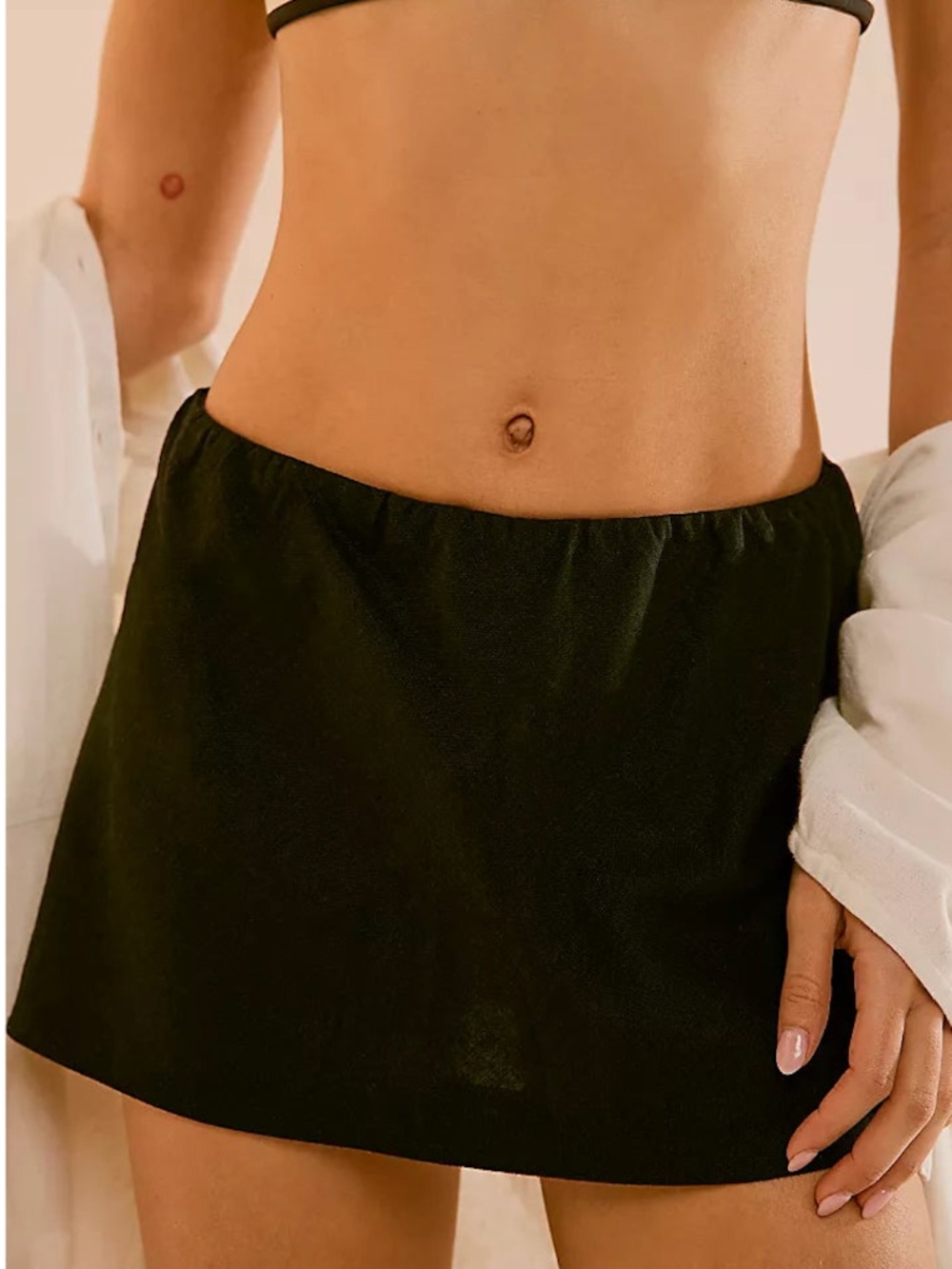 FREE PEOPLE My Little Micro Mini Skort Black